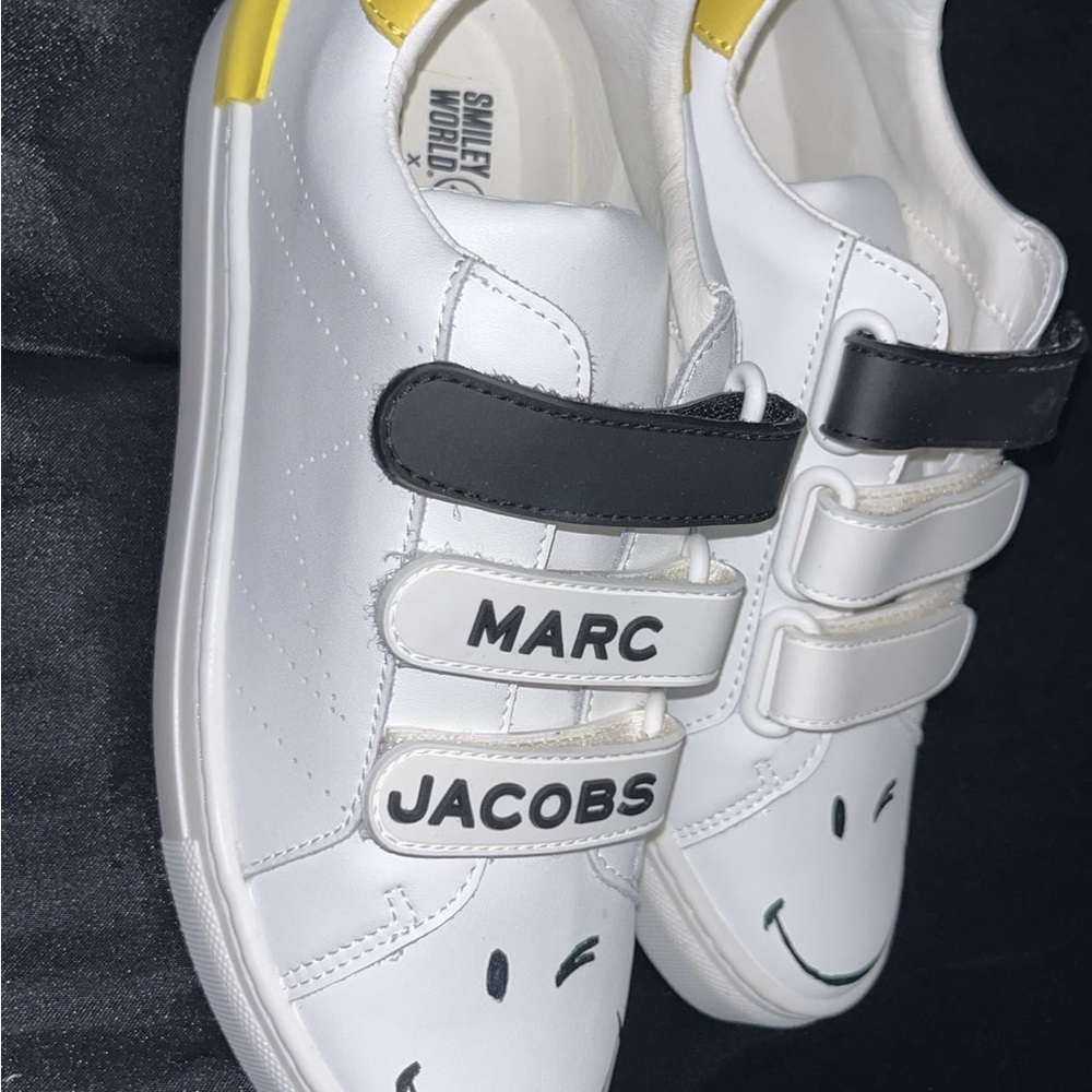 Marc Jacobs Kids White and Yellow Sneakers